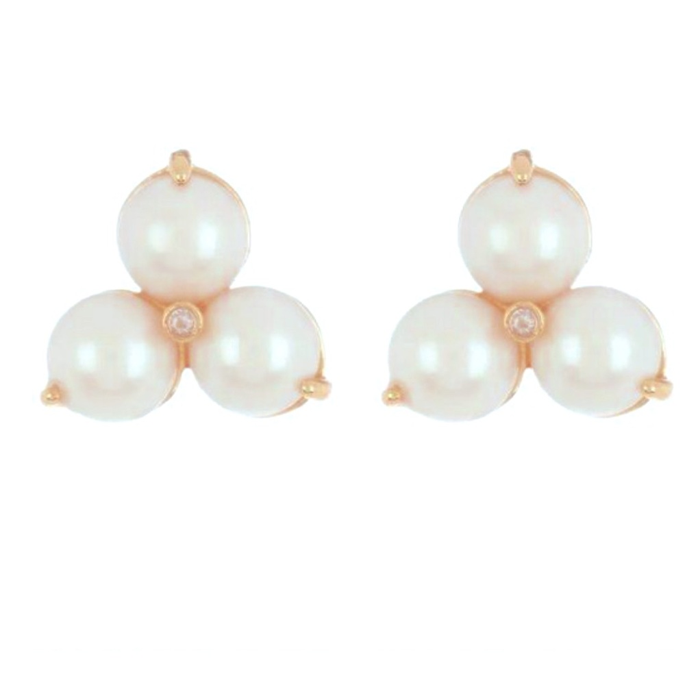 Kate Spade  flying colors imitation pearl trio stud earrings